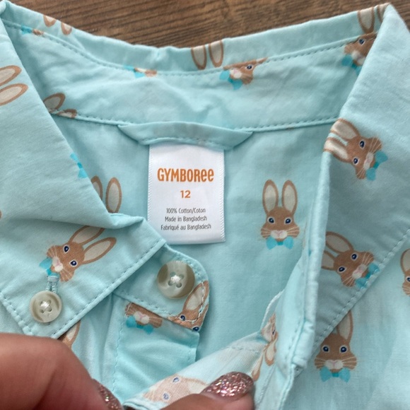 NWT Gymboree Spring Rabbit Button Up - Picture 2 of 5